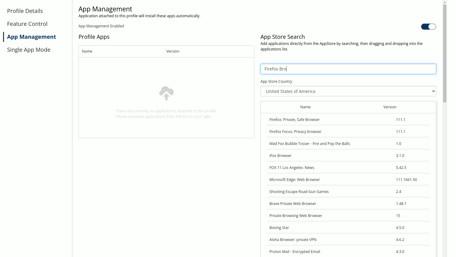 Apple iOS: Create a Profile